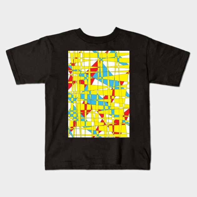 Crazy Mad World colorful Abstract Pattern Kids T-Shirt by CityNoir